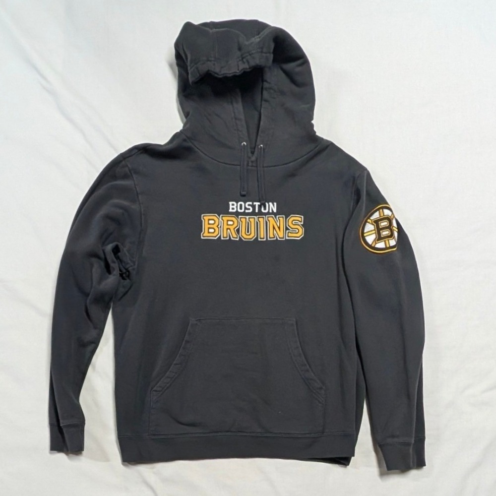 NHL Boston Bruins Hoodie Mens Large Black Graphic Sweatshirt